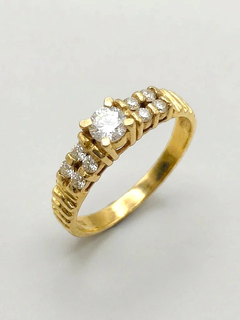 Anillo Prana Energía y Brillo Circón Oro 18k