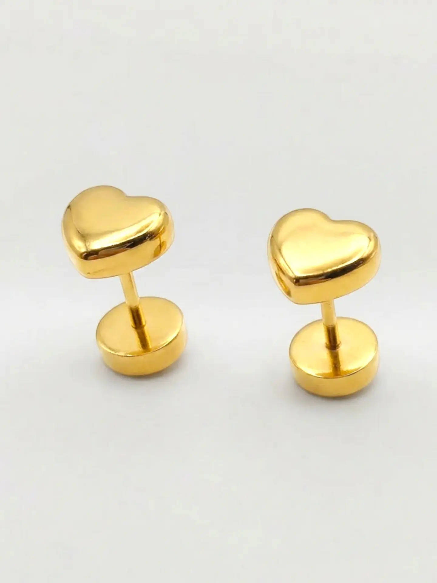 Aros Corazón de Pureza Mediano Oro 14k 2