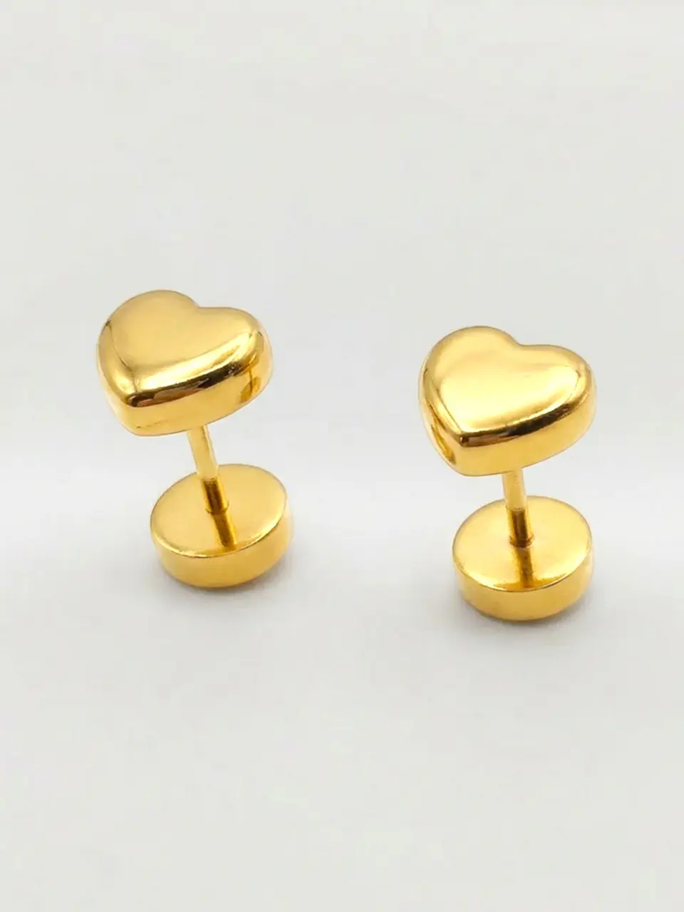 Aros Corazón de Pureza Mediano Oro 14k 2