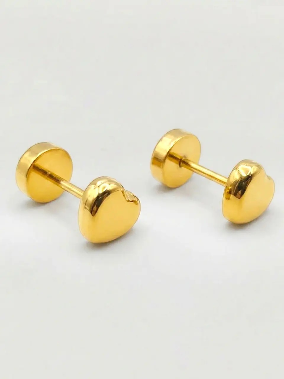 Aros Corazón de Pureza Mediano Oro 14k 3