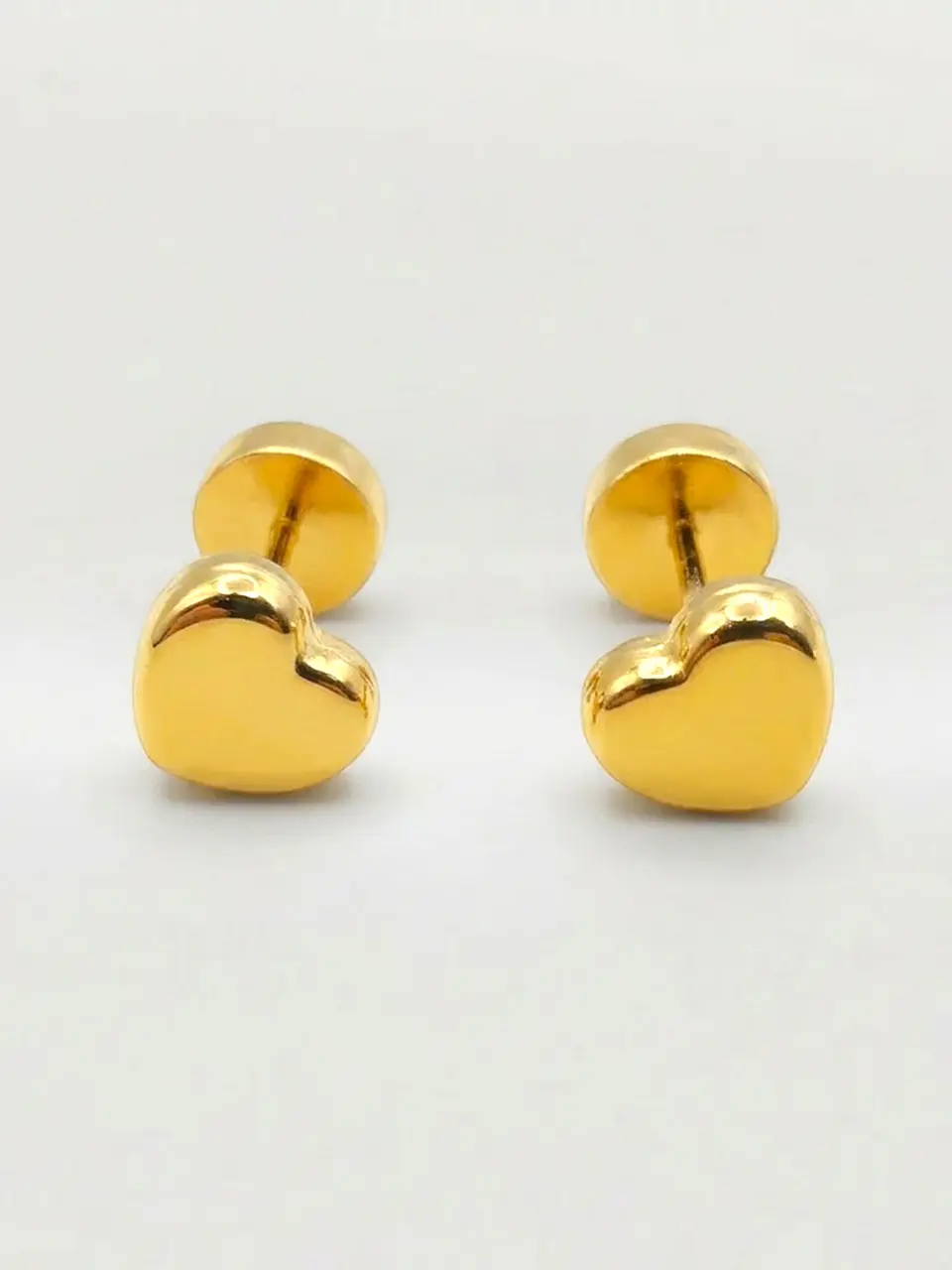 Aros Corazón de Pureza Mediano Oro 14k 1
