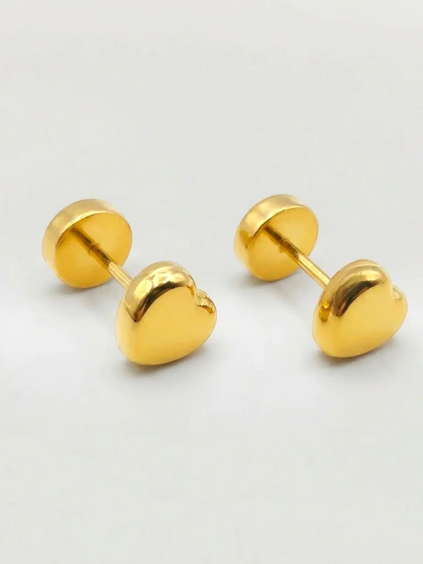 Aros Corazón de Pureza Mediano Oro 14k 5