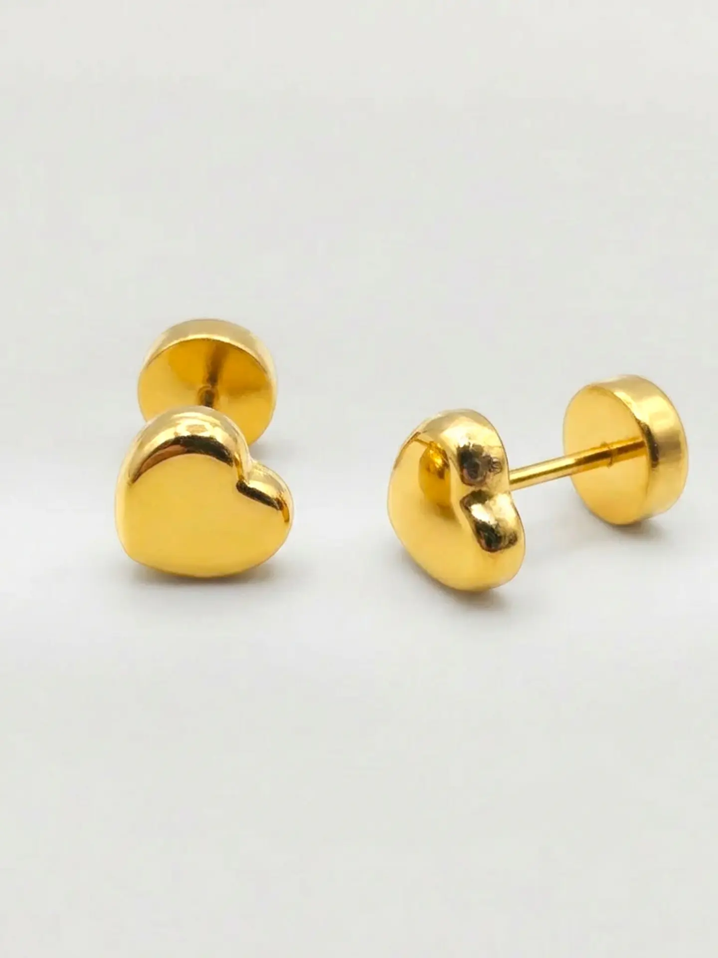 Aros Corazón de Pureza Mediano Oro 14k 6