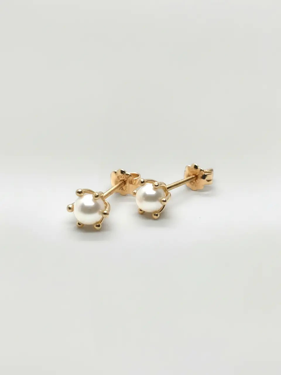 Aros Pistilo Perla Cultivada de Estatus Grande Oro 18k 3