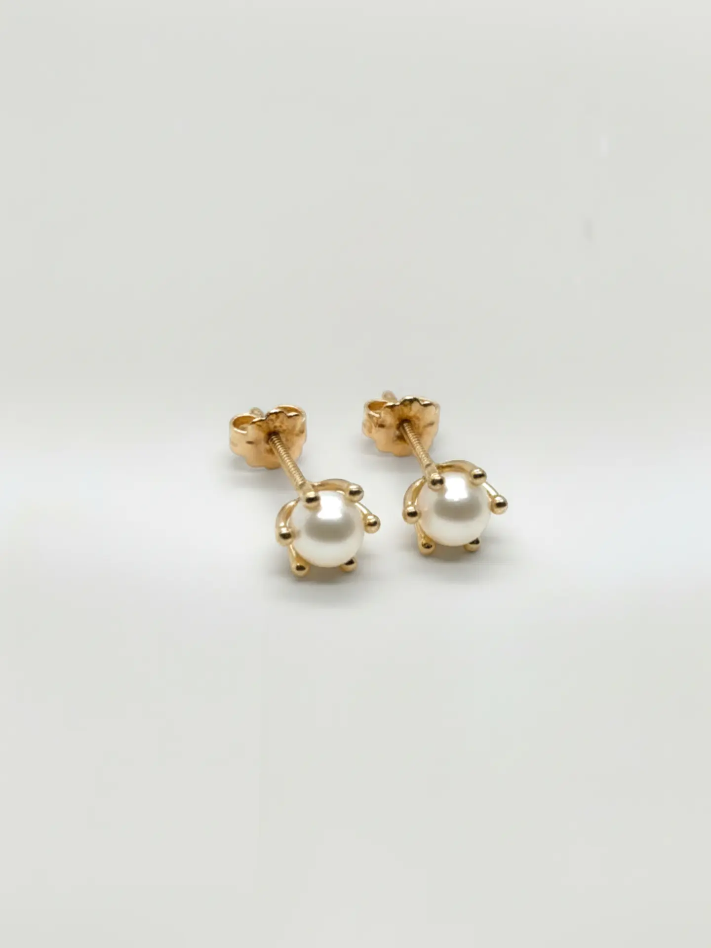 Aros Pistilo Perla Cultivada de Estatus Grande Oro 18k 4