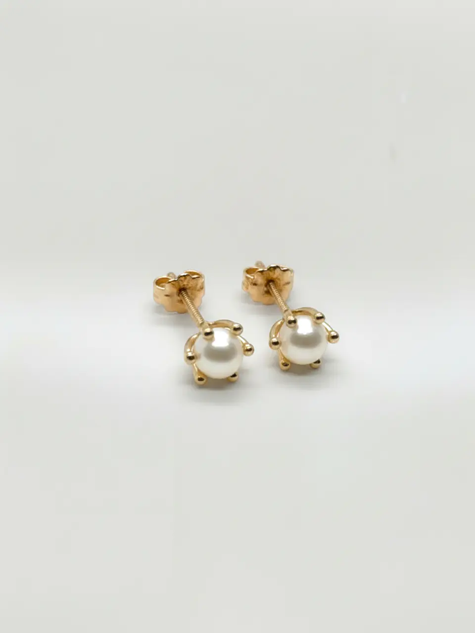 Aros Pistilo Perla Cultivada de Estatus Grande Oro 18k 4