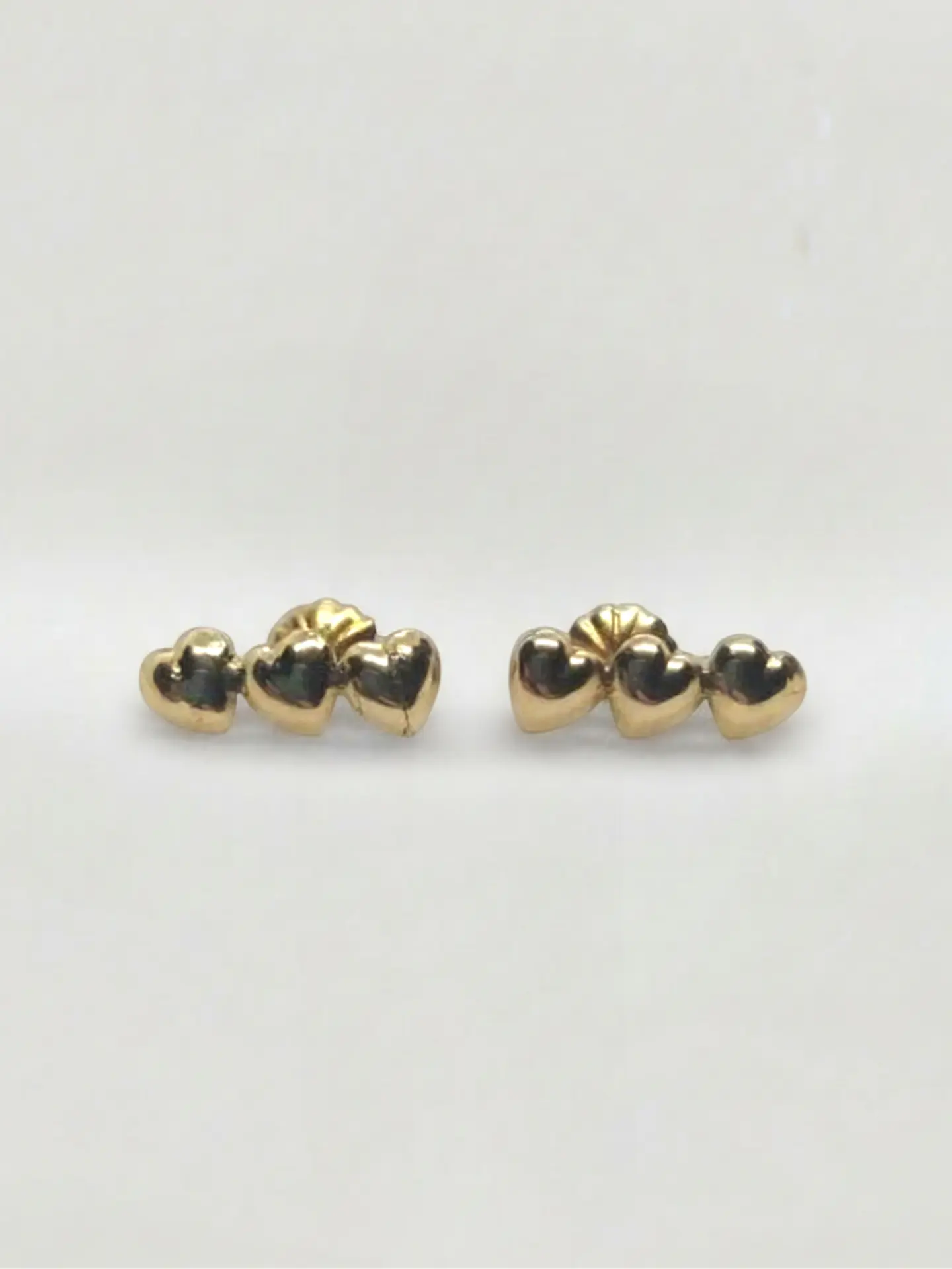 Aros Trilogía de Corazones Chico Oro 18k 3