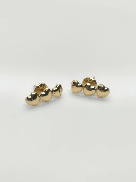 Aros Trilogía de Corazones Chico Oro 18k