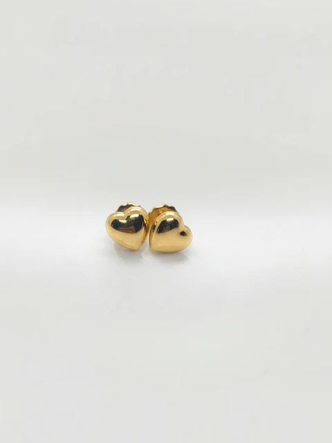 Aros Corazón Esencia Oro 18k