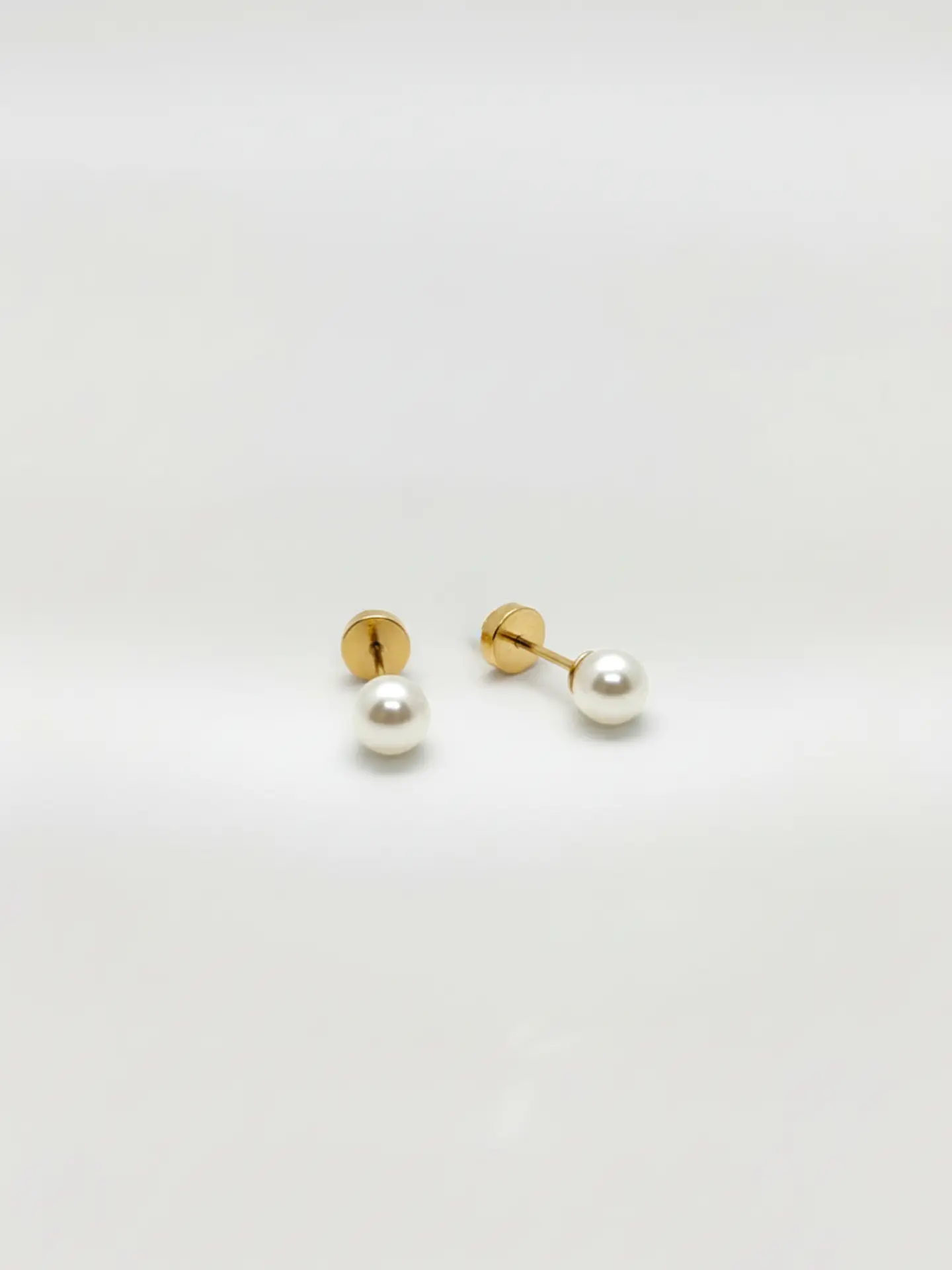 Aros Perla Clásica Chico Oro 14k 3