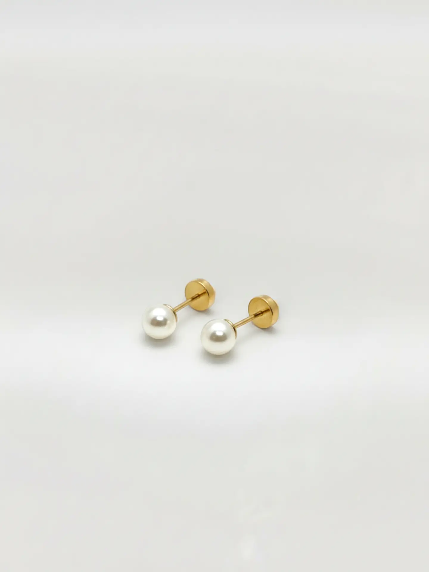 Aros Perla Clásica Chico Oro 14k 4