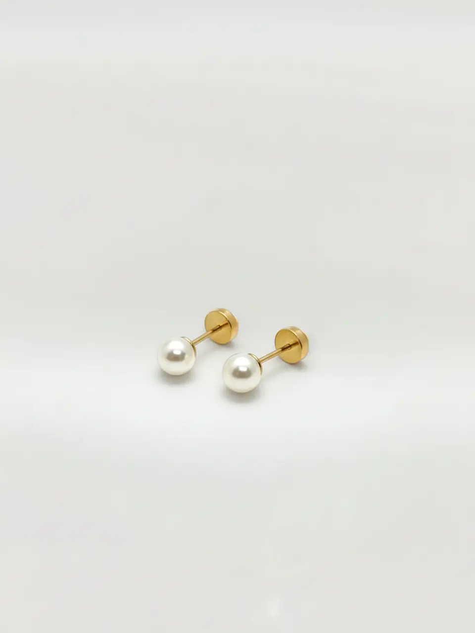 Aros Perla Clásica Chico Oro 14k 4