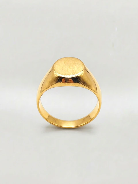Anillo Sello de Prestigio Circular Oro 18k