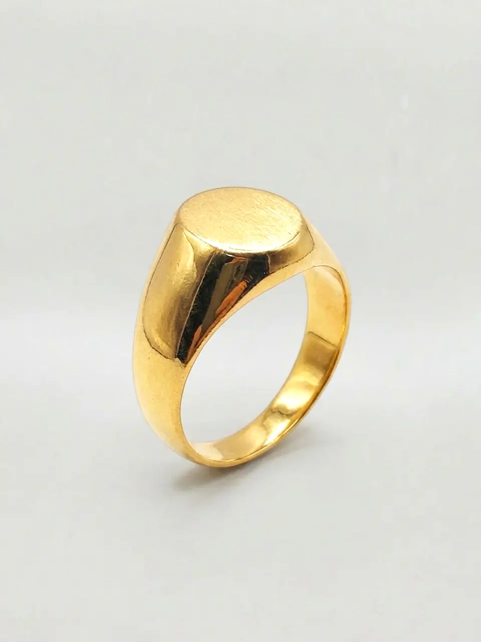 Anillo Sello de Prestigio Circular Oro 18k 3