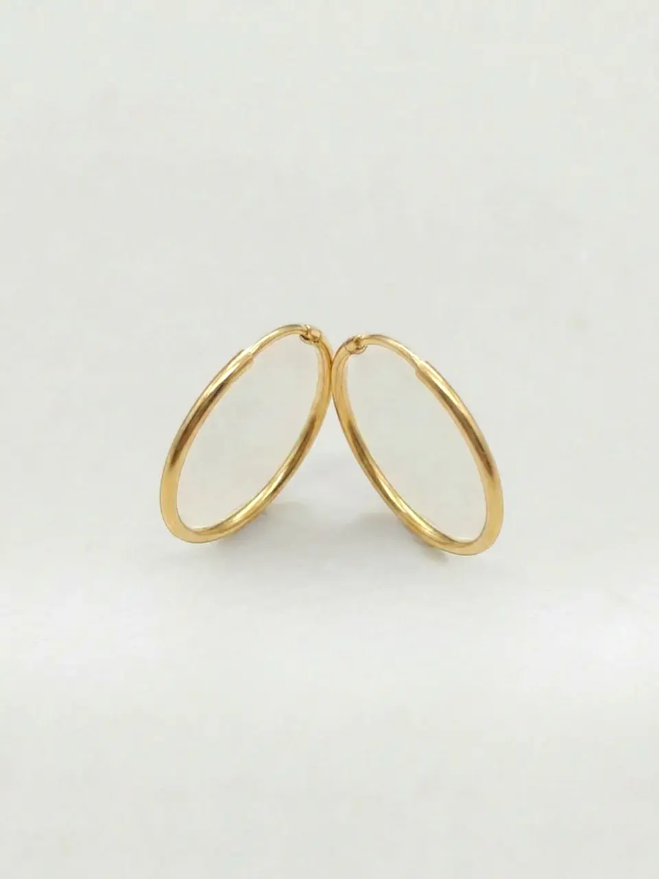 Aros Argollas Tubulares Vanguardistas Oro 18k 3