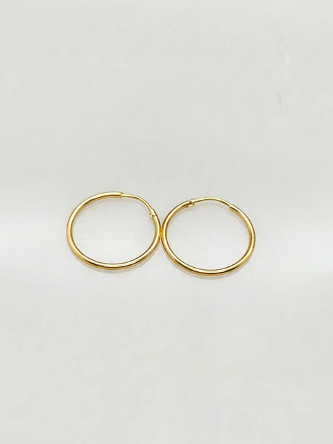 Aros Argollas Tubulares Vanguardistas Oro 18k