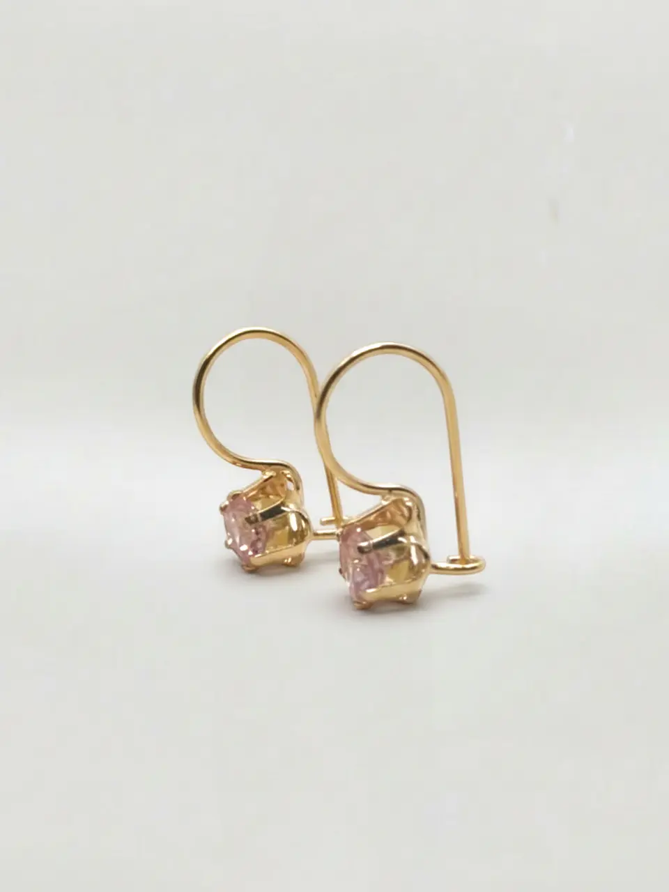 Aros Chatón Italiano Rosa de Francia de Gala Oro 18k 3