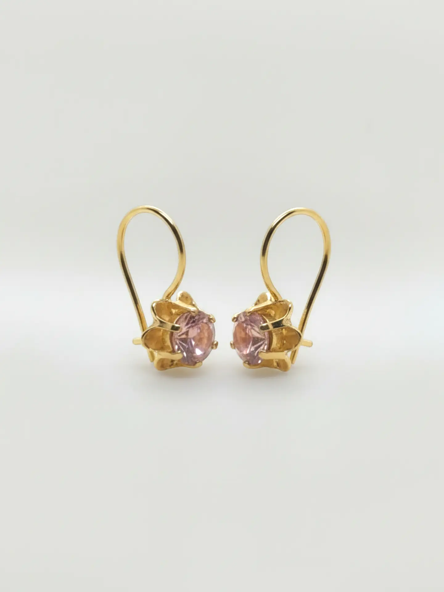 Aros Chatón Italiano Rosa de Francia de Gala Oro 18k 4