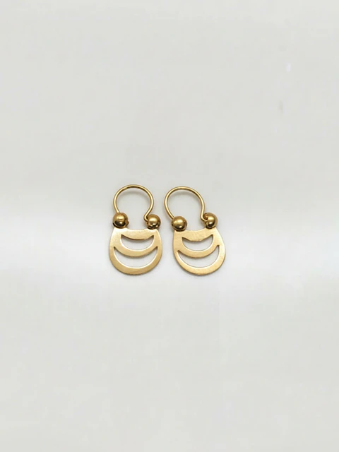 Aros Argollas Tradición Mapuche Oro 18k