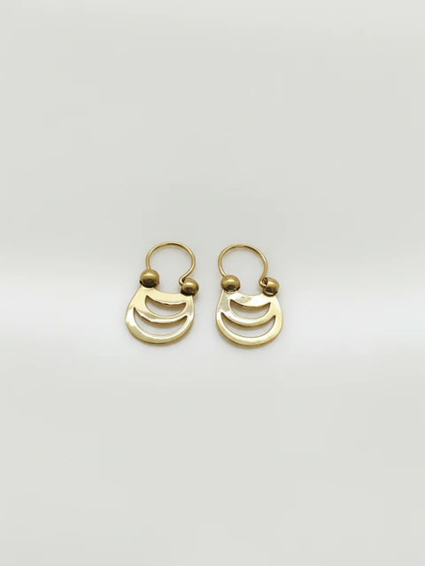 Aros Argollas Tradición Mapuche Oro 18k