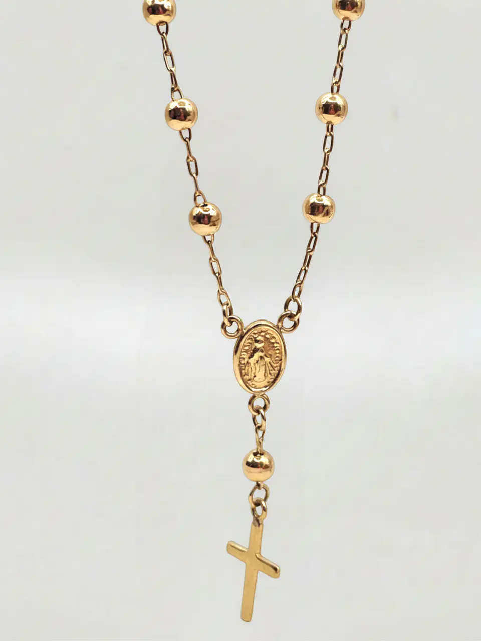 Pulsera Denario de Fe Sagrada Oro 18k 6