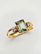 Anillo Topacio Verde Real y Circones Oro 18k - Miniatura 3