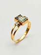 Anillo Topacio Verde Real y Circones Oro 18k - Miniatura 5
