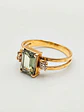 Anillo Topacio Verde Real y Circones Oro 18k - Miniatura 7