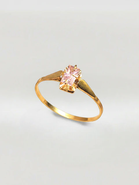 Anillo Chatón Rosa de Francia Mística Oro 18k