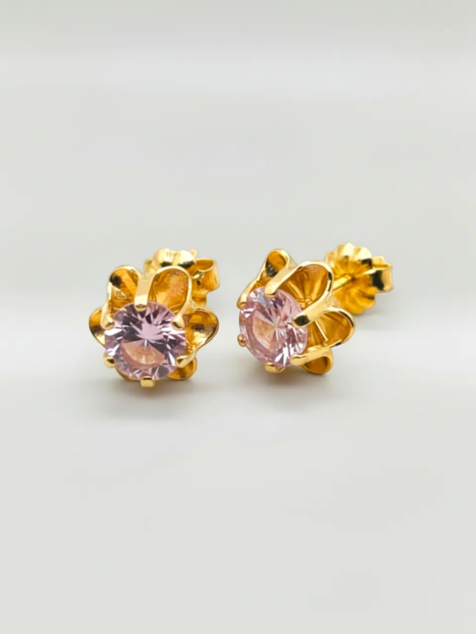 Aros Chatón Italiano Rosa de Francia Grande Oro 18k 3