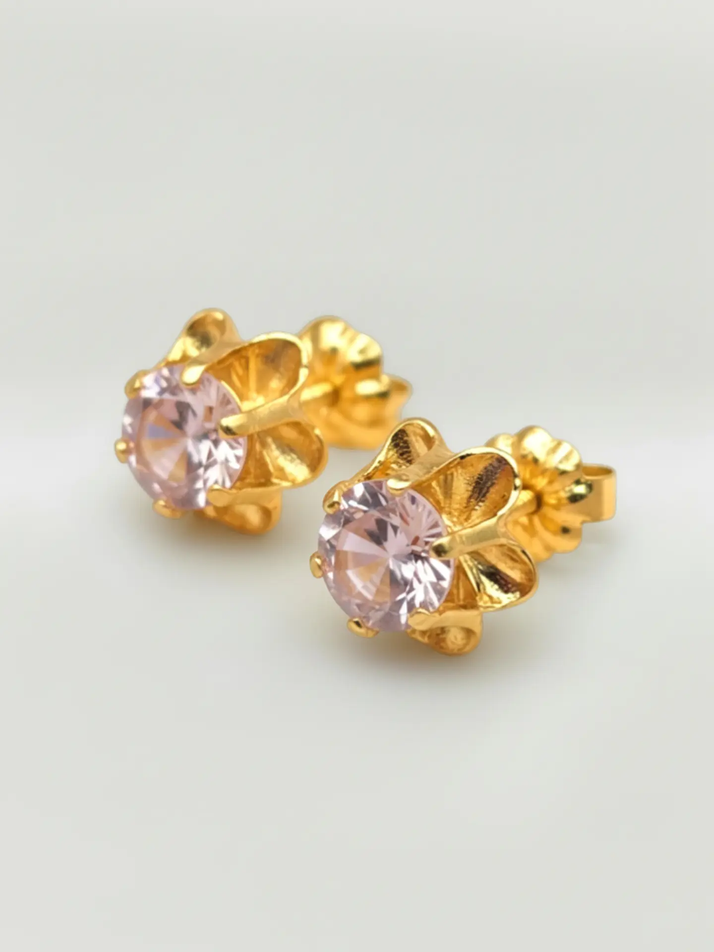 Aros Chatón Italiano Rosa de Francia Grande Oro 18k 4