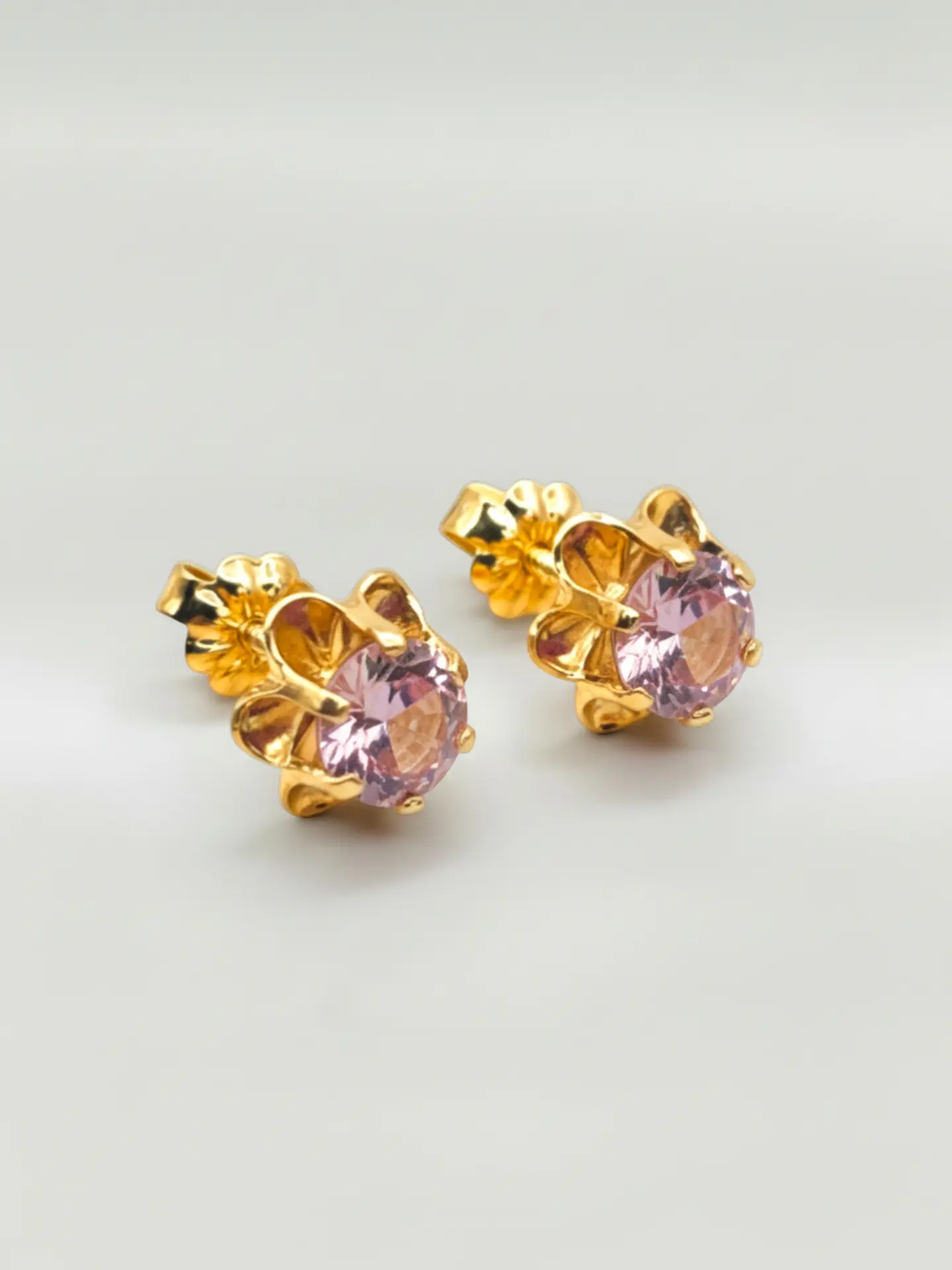 Aros Chatón Italiano Rosa de Francia Grande Oro 18k 5