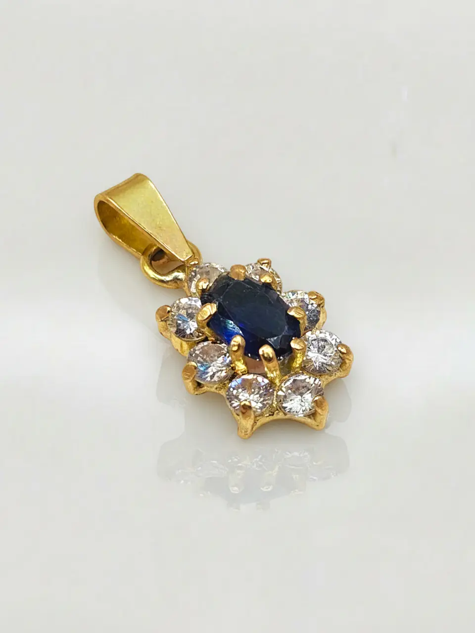 Colgante Lady Zafiro Real Oro 18k 3