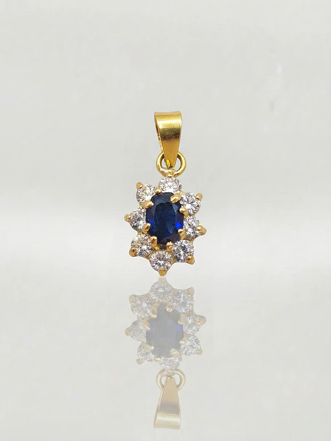 Colgante Lady Zafiro Real Oro 18k