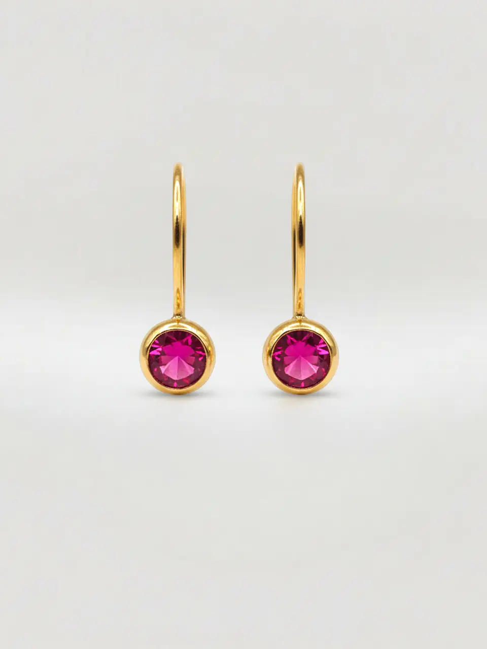 Aros Punto de Luz Pasión de Rubí Oro 18k 5