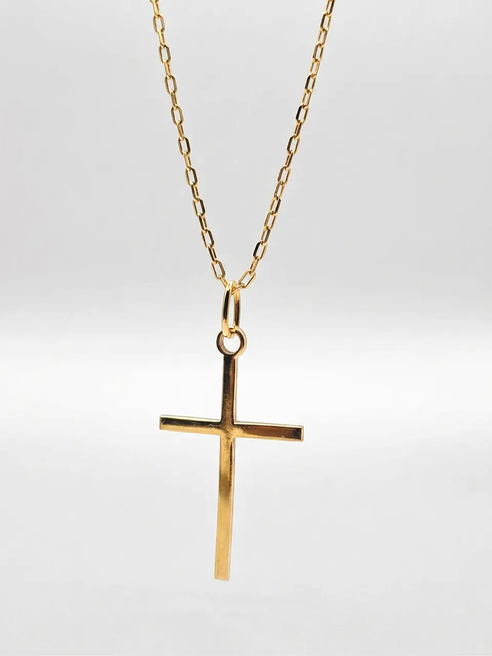 Cadena Fe Sagrada con Cruz Oro 18k 6