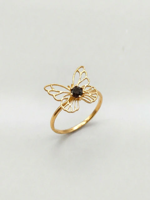 Anillo Mariposa de Ónix Místico Oro 18k