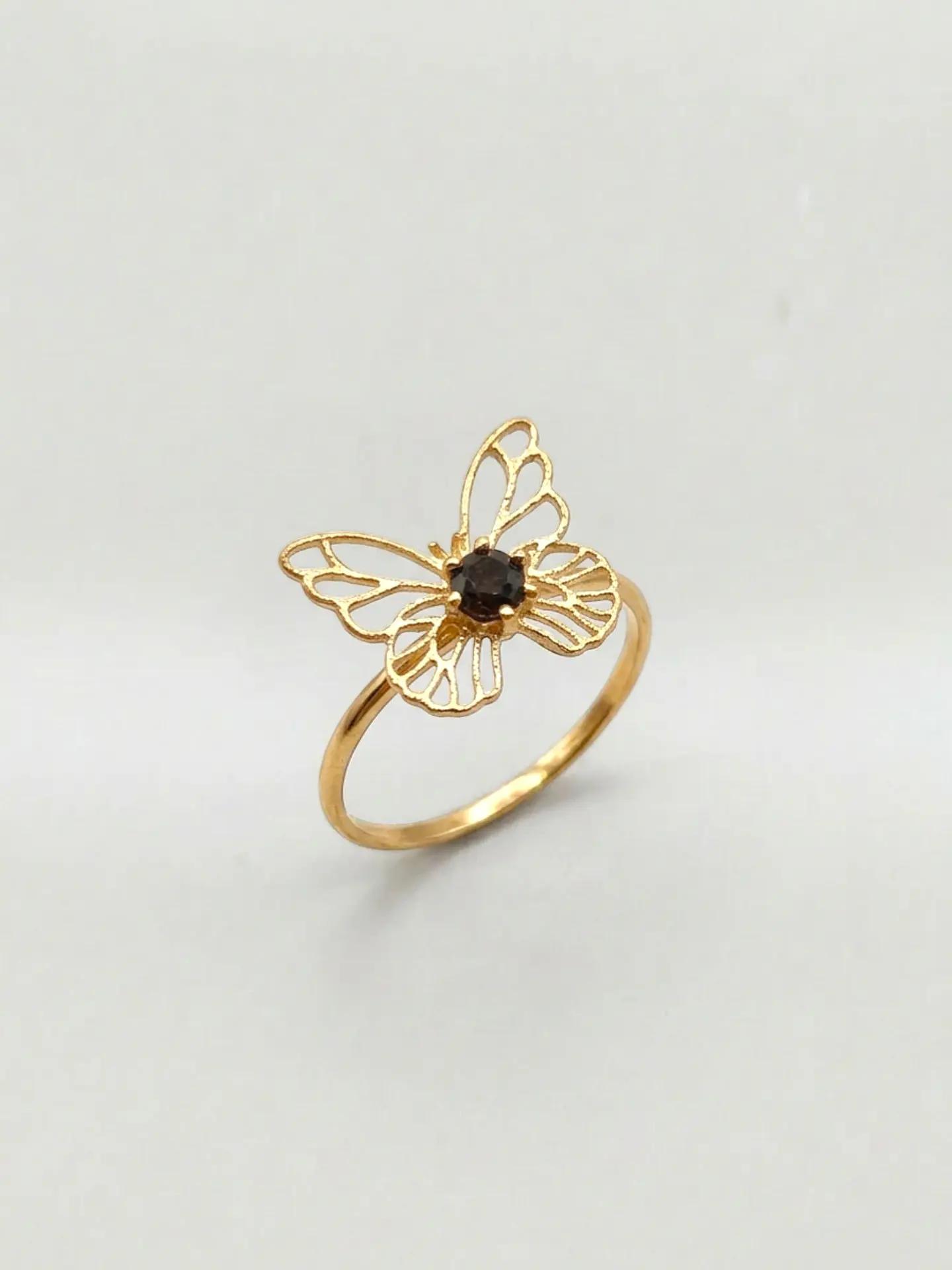 Anillo Mariposa de Ónix Místico Oro 18k 2