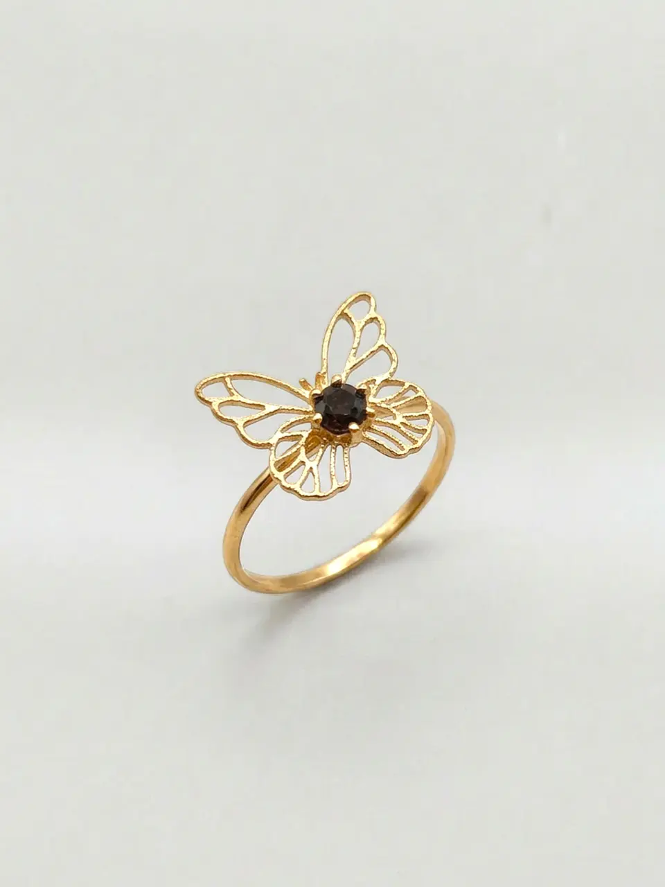 Anillo Mariposa de Ónix Místico Oro 18k 2
