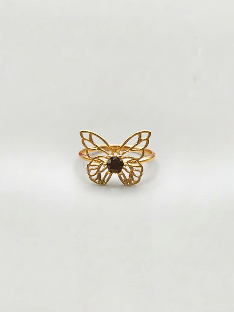 Anillo Mariposa de Ónix Místico Oro 18k