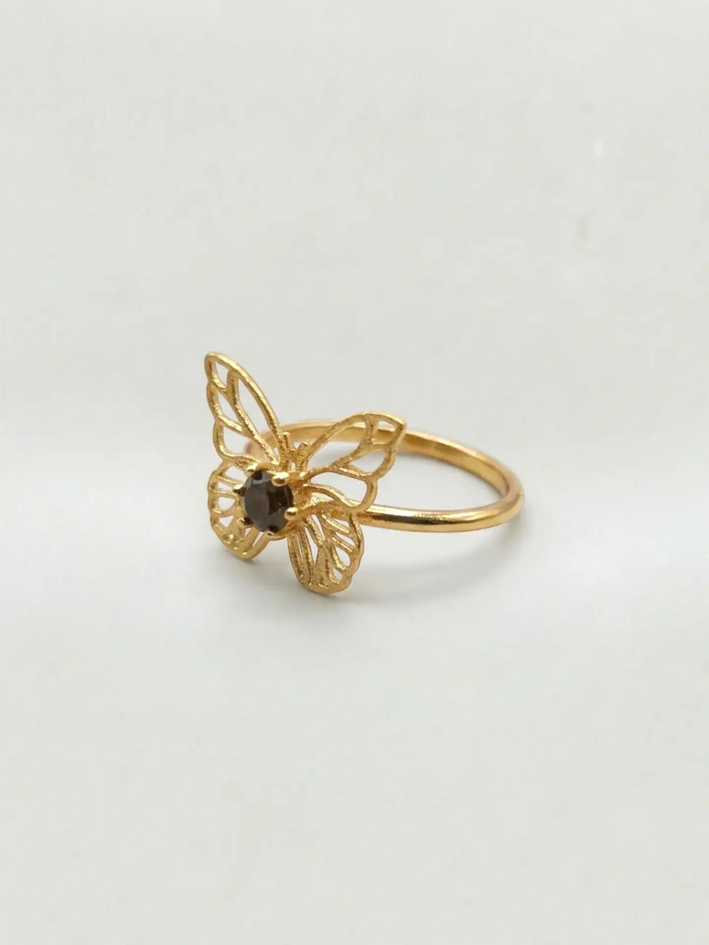 Anillo Mariposa de Ónix Místico Oro 18k 3
