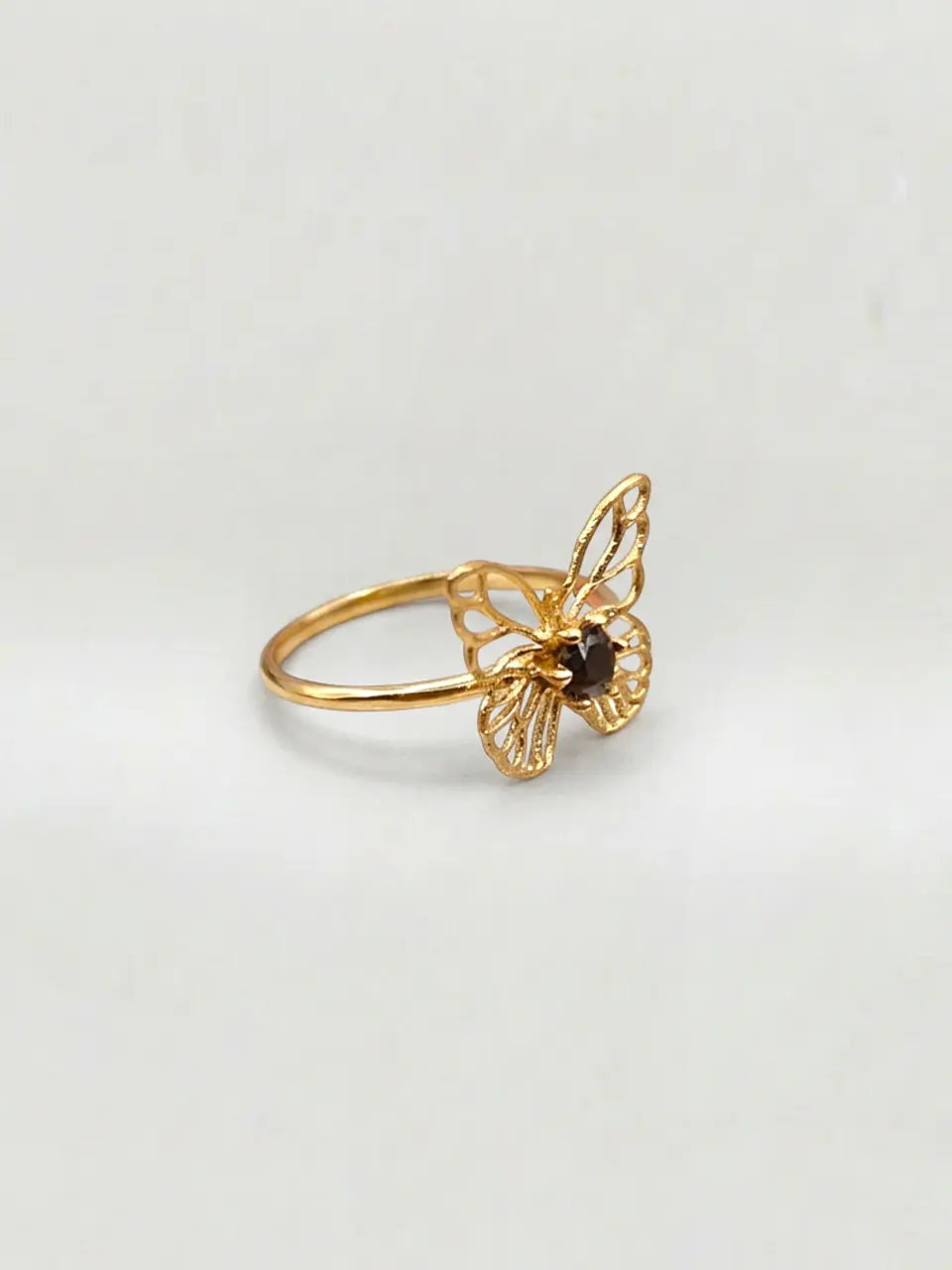 Anillo Mariposa de Ónix Místico Oro 18k 4