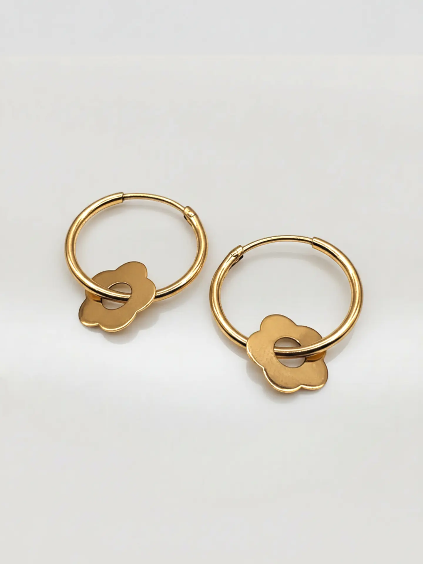 Aros Argolla Margarita Oro 18k 1