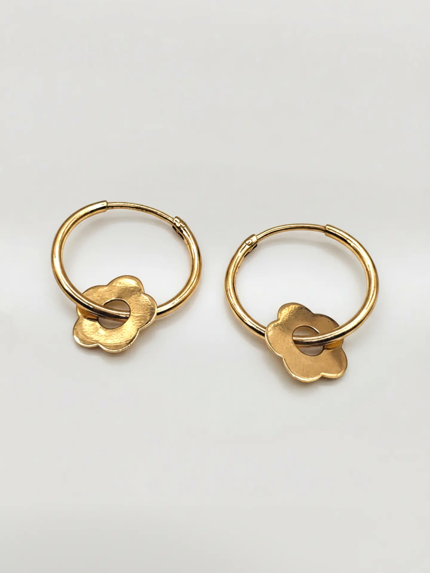 Aros Argolla Margarita Oro 18k 3