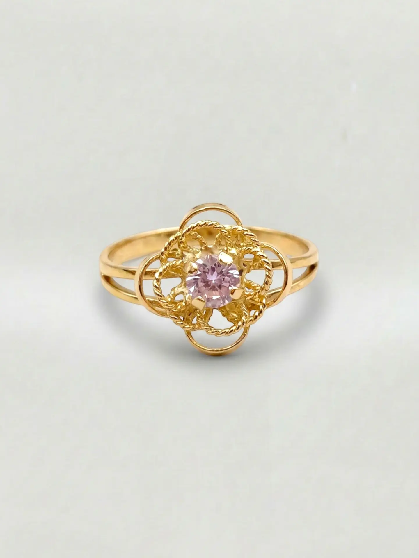 Anillo Jardín Dual Rosa de Francia Oro 18k 1