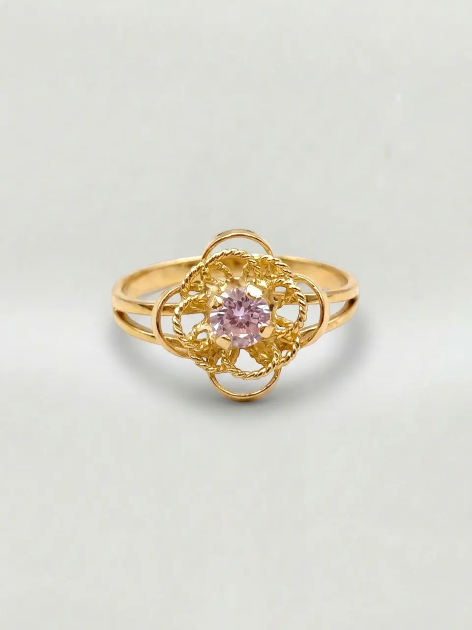 Anillo Jardín Dual Rosa de Francia Oro 18k 1