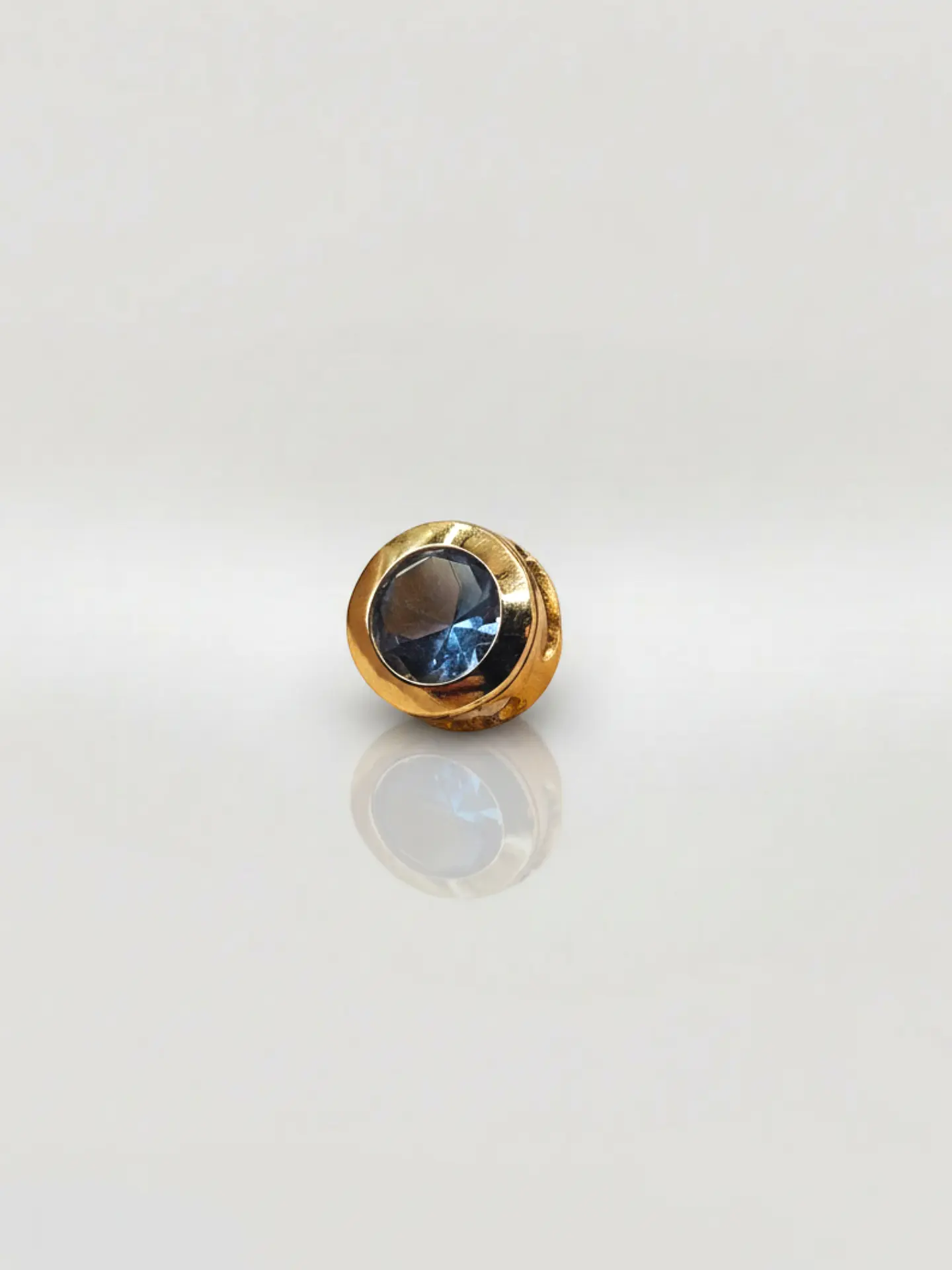 Colgante Punto de Luz Mar de Cristal Aguamarina Oro 18k 3