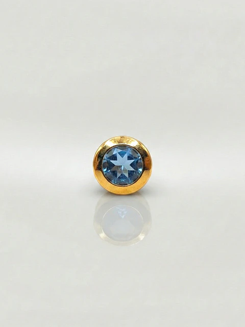 Colgante Punto de Luz Mar de Cristal Aguamarina Oro 18k