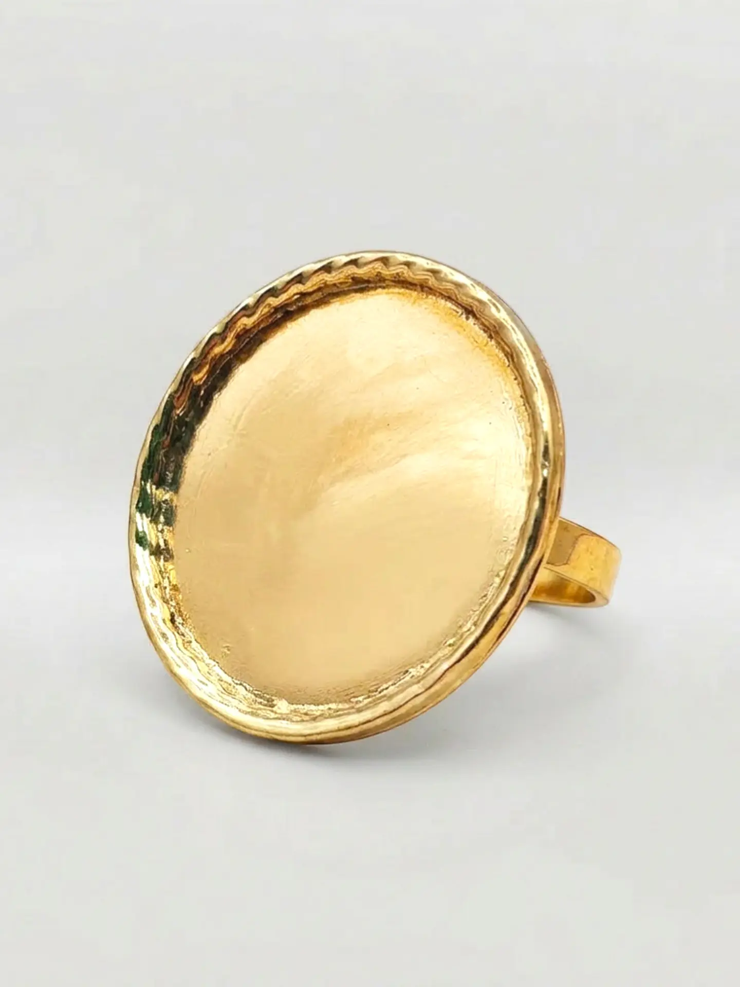 Anillo Tazo Majestuoso Redondo Oro 18k 3