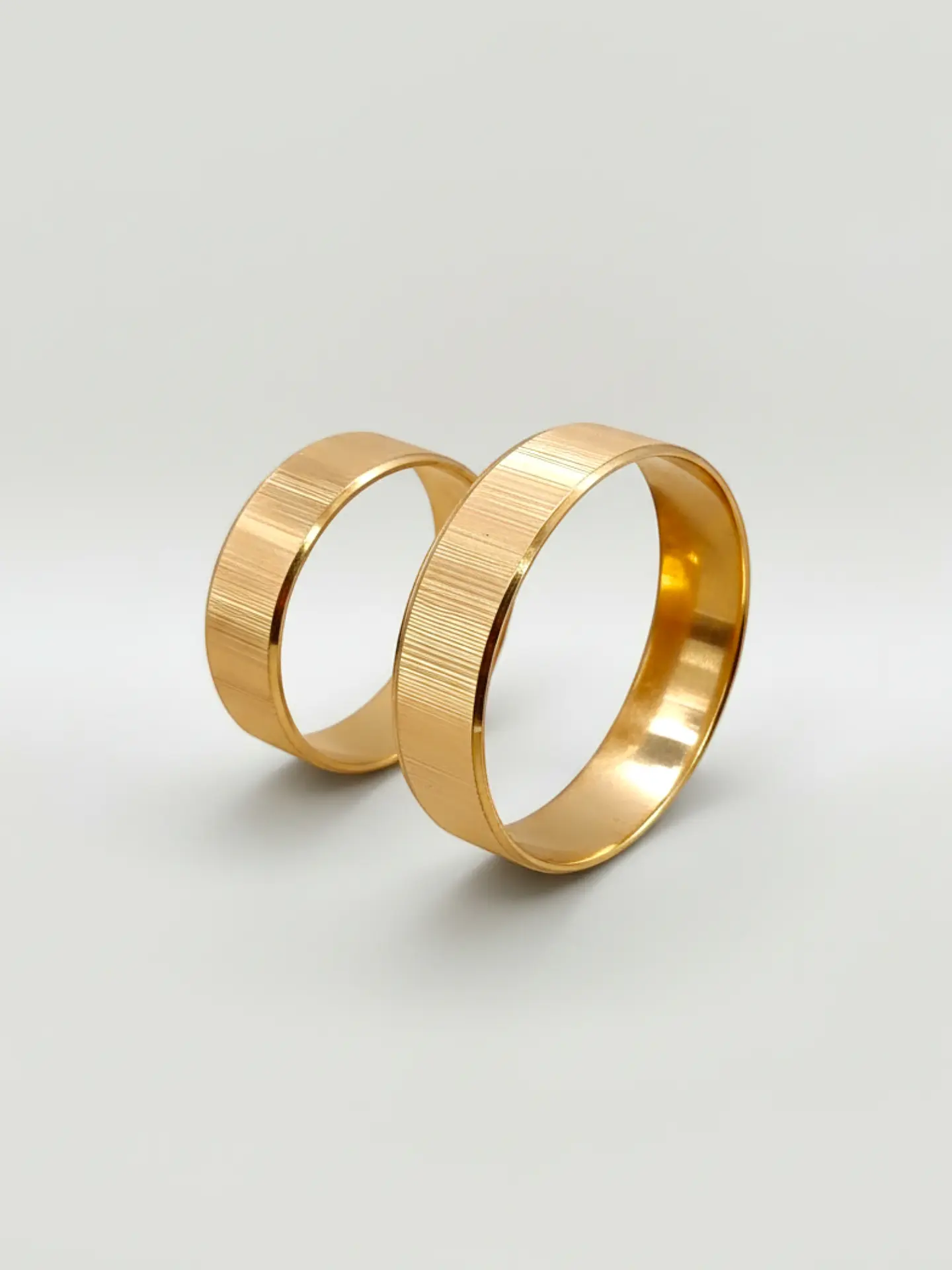 Argollas Nupciales Mil Rayas 5 mm Oro 18k 4